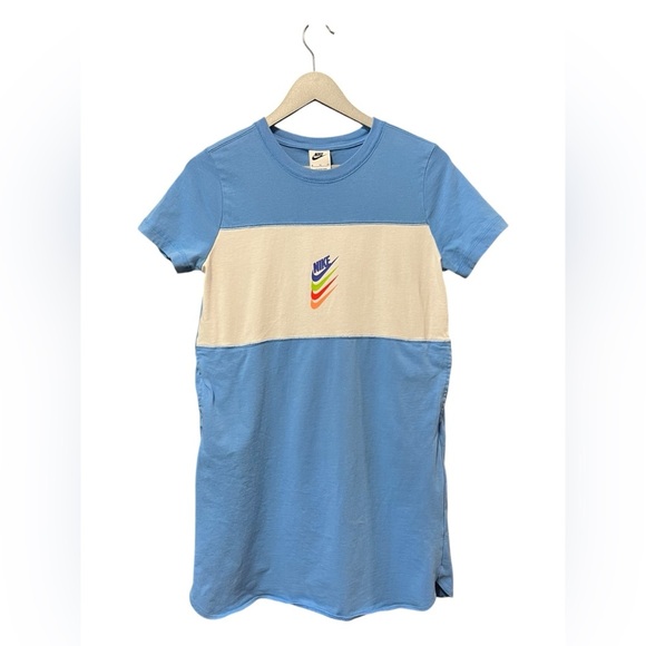 Nike Colorblock T-Shirt Dress with Pockets – Size XL - Picture 1 of 4
